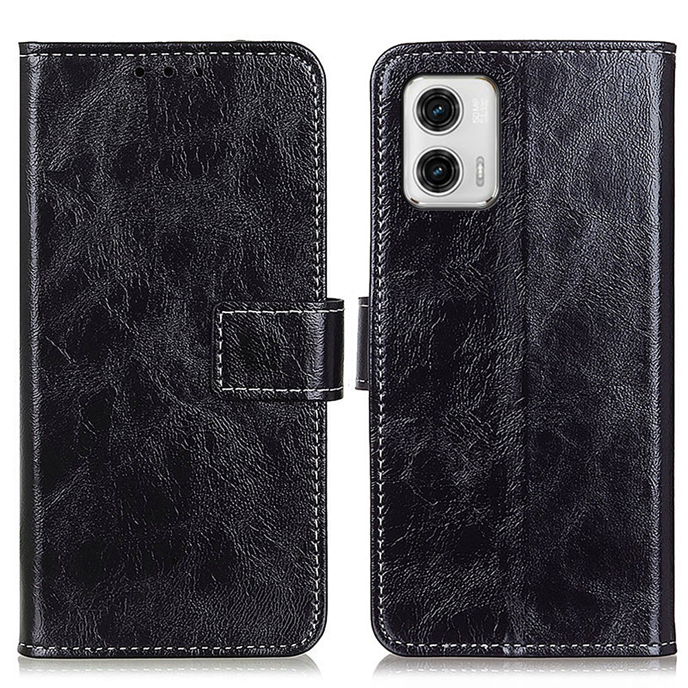 For Motorola Moto G73 5G Retro Crazy Horse Texture Phone Case PU Leather Wallet Phone Stand Cover For Motorola Moto G73 5G Retro Crazy Horse Texture Phone Case PU Leather Wallet Phone Stand Cover